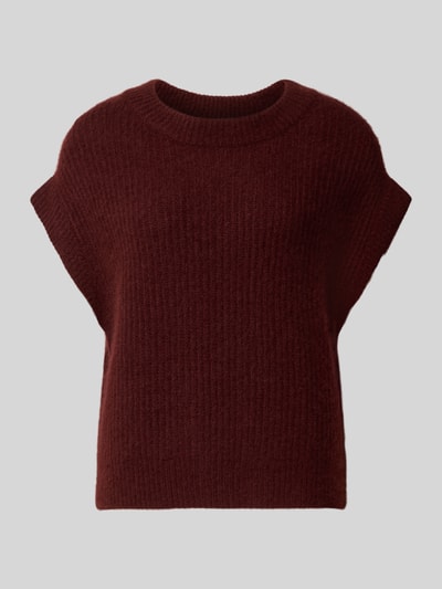 Herzensangelegenheit Gebreide spencer van een mix van kasjmier en katoen Bordeaux - 2
