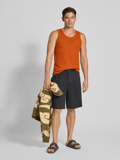 Les Deux Regular fit tanktop met logostitching, model 'Bruce' Oranje - 1