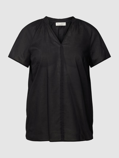 Marc O'Polo Blusenshirt aus Baumwolle mit V-Ausschnitt Black 2