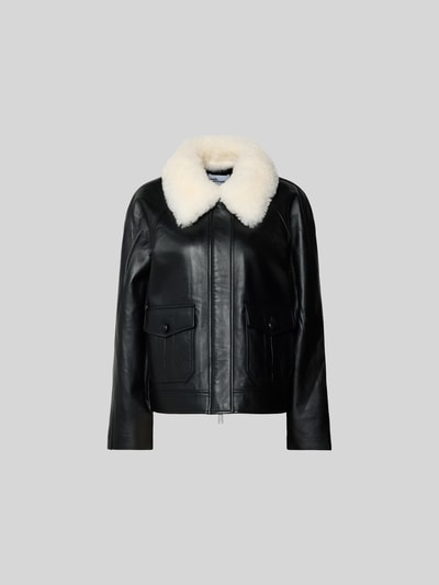 Self-Portrait Regular Fit Jacke mit Umlegekragen Black 2