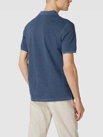 Marc O'Polo Poloshirt mit kurzer Knopfleiste Blau 5