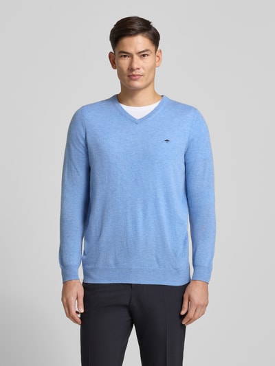 Fynch-Hatton Regular Fit Pullover mit Kaschmir-Anteil Modell 'Merino' Hellblau 4