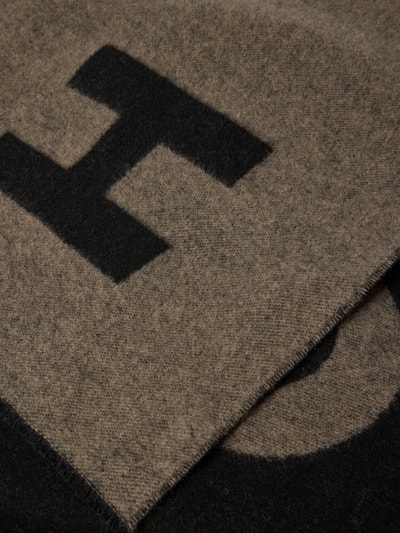 Productfoto, Schal mit Woll-Anteil Modell 'Martyn' van HUGO CLASSIFICATION, jacquarddesign met motiefprint, logo-applicatie, gebreide wolmix, zachte textuur
