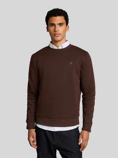 Tom Tailor Denim Regular Fit Sweatshirt aus Baumwoll-Mix Dunkelbraun 4