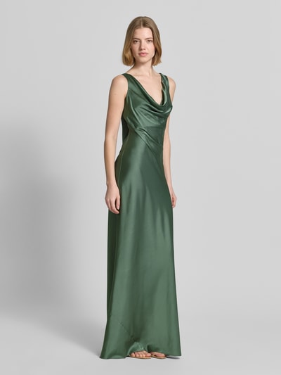 LUXUAR FASHION Avondjurk met vetersluiting aan de achterkant Groen - 1