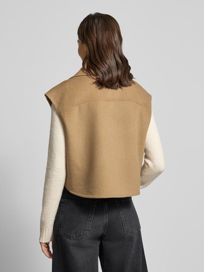 Marc O'Polo Boxy fit gilet van wolmix Beige - 5