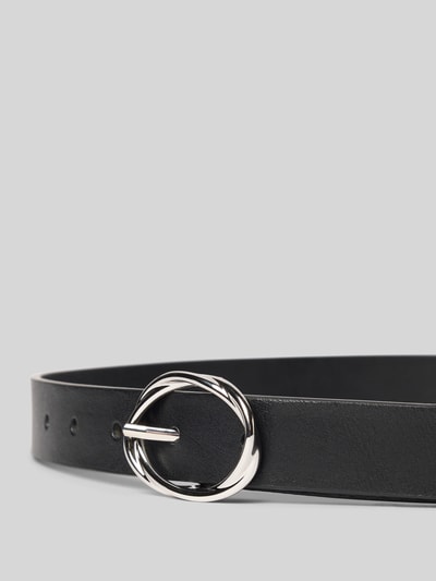 Tommy Hilfiger Pasek skórzany z owalną sprzączką Czarny 2