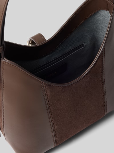 Produktfoto, Tote Bag aus echt leer Model 'Goccia' van Furla, donkerbruin, hoofvak met magneetsluiting, ritsvak, verstelbare schouderband, breedte maat 1: 23 cm, lengte maat 1: 25 cm, diepte maat 1: 13 cm, bandlengte maat 1: 62 cm