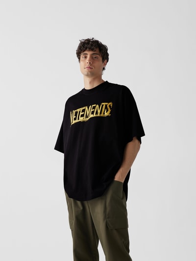 VETEMENTS Oversized T-Shirt mit Prints Black 4