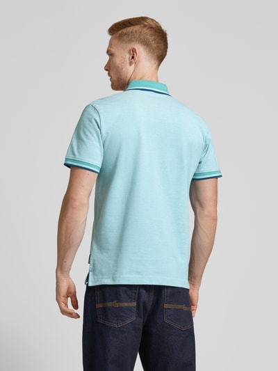 Tom Tailor Regular Fit Poloshirt mit Label-Print Lagune 5