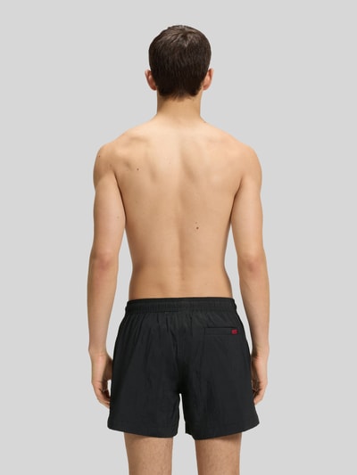 HUGO Badeshorts mit Label Patch Modell 'DOMINICA' Black 4