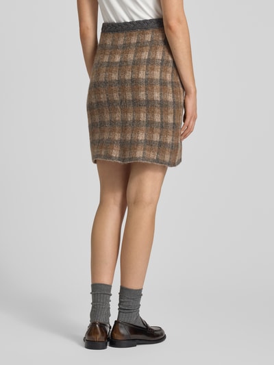 JOOP! Gebreide rok met knielengte in wolmix, model 'Kanda' Lichtgrijs - 5