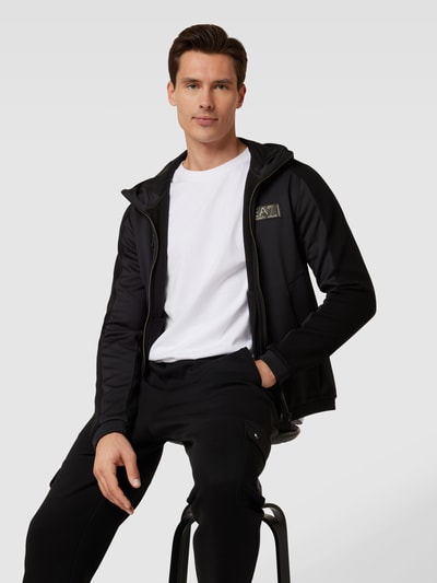 EA7 Emporio Armani Sweatjacke mit Label-Patch Black 3