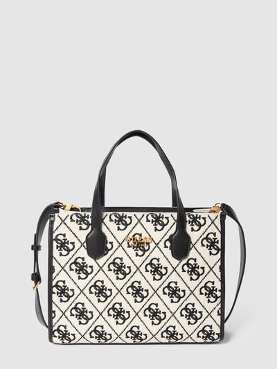 Guess Tote Bag mit Allover-Logo Modell 'SILVANA' Black 2