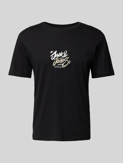 Jack & Jones T-shirt z nadrukiem z logo Czarny 2