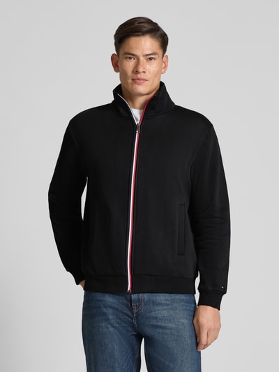 Tommy Hilfiger Bluza rozpinana o kroju regular fit z mieszanki bawełny Czarny 4