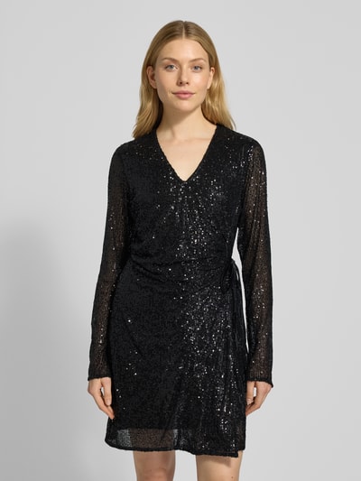 mbyM Mini-jurk met pailletten, model 'Kilara' Zwart - 4