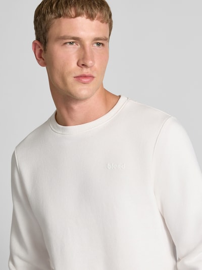 Blend Sweatshirt met ronde hals en logo Offwhite - 3
