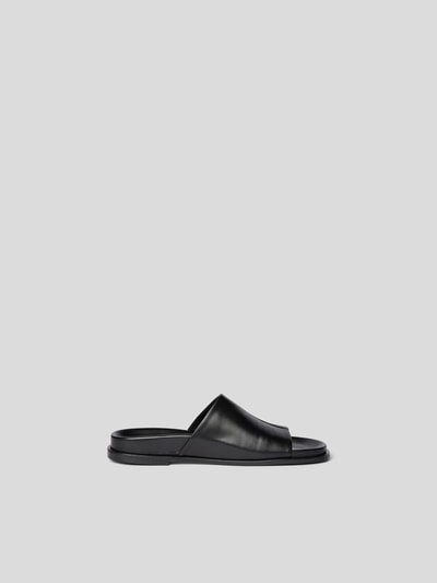 Aeyde Slides aus Brand-Prägung Schwarz 6