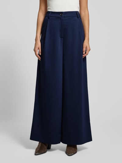 Essentiel Antwerp Loose fit marlenebroek met viscose Marineblauw - 4