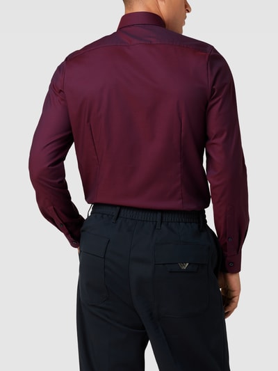 OLYMP Level Five Super Slim Business-Hemd mit Strukturmuster Modell 'NICK KENT' Bordeaux 5