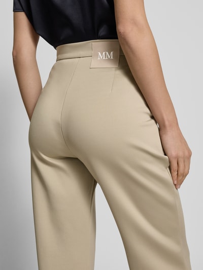 MM Straight Leg Stoffhose mit fixierten Bügelfalten Modell 'MALESIA' Sand 3