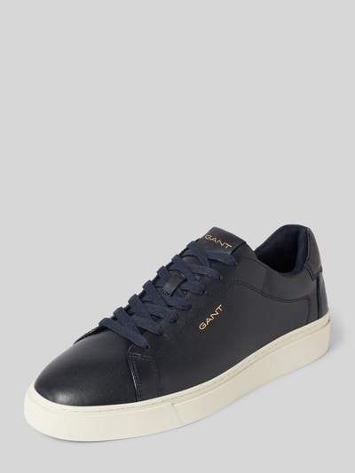 Gant Sneakers van leer met labeldetails Marineblauw - 1