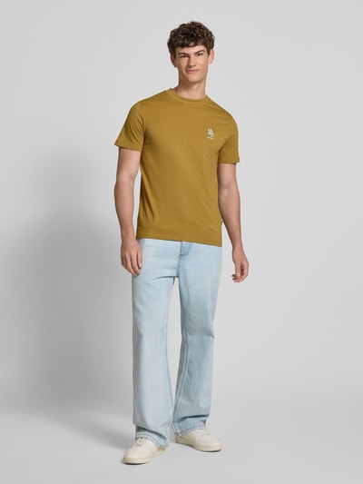 Blend T-Shirt mit Stitching-Detail Modell 'JEPPE' Khaki 1