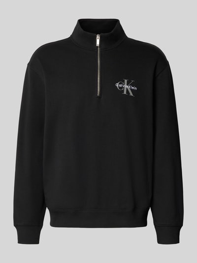 Calvin Klein Jeans Sweatshirt mit Stehkragen Black 2
