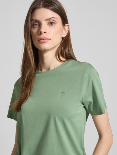 Gant T-Shirt mit Label-Stitching Mint 3
