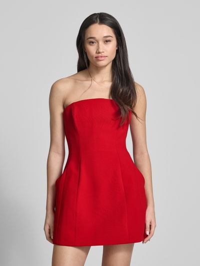 Bardot Cocktailkleid mit Eingrifftaschen Modell 'KAROLINE' Rot 4