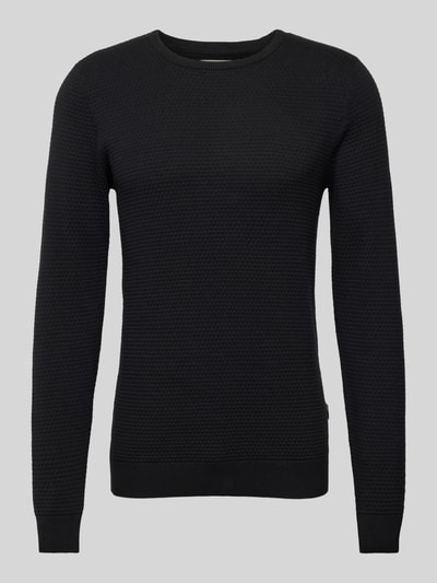 Blend Gebreide pullover met structuurmotief Zwart - 2