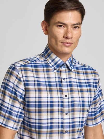 ETERNA Modern fit zakelijk overhemd met 1/2-mouwen Marineblauw - 3