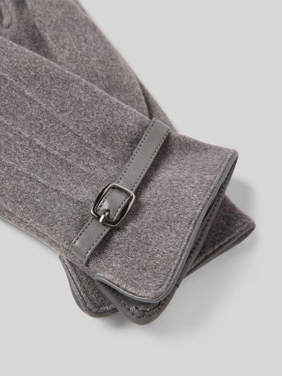 EEM Regular Fit Handschuhe mit Zierschnalle Dunkelgrau 2