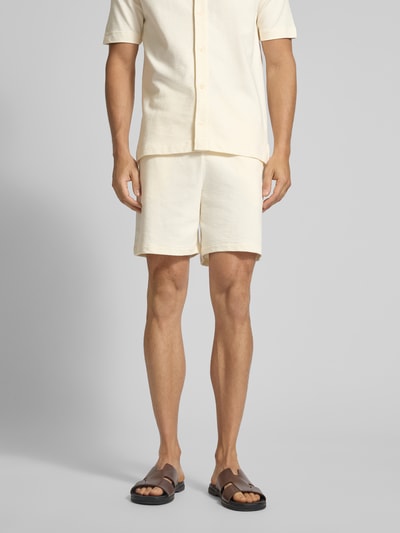 Gant Relaxed Fit Sweatshorts aus reiner Baumwolle mit Tunnelzug Offwhite 4
