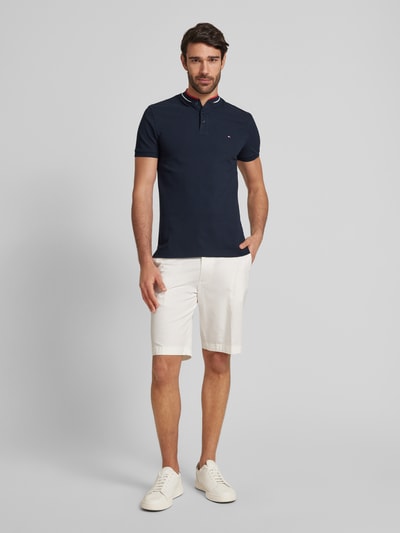 Tommy Hilfiger Slim Fit Poloshirt mit Stehkragen Modell 'MAO' Marine 1