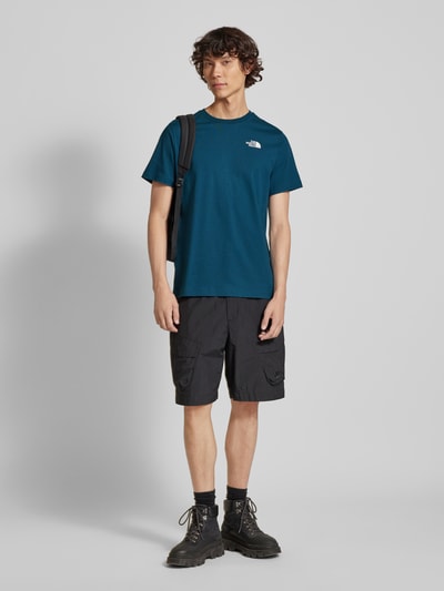 The North Face T-Shirt mit Label-Print Petrol 1