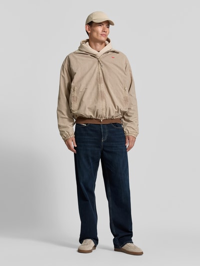 Diesel Jeansy o kroju baggy z denimu z ciemnym wykończeniem model 'H-JEANS' Jeansowy niebieski 1