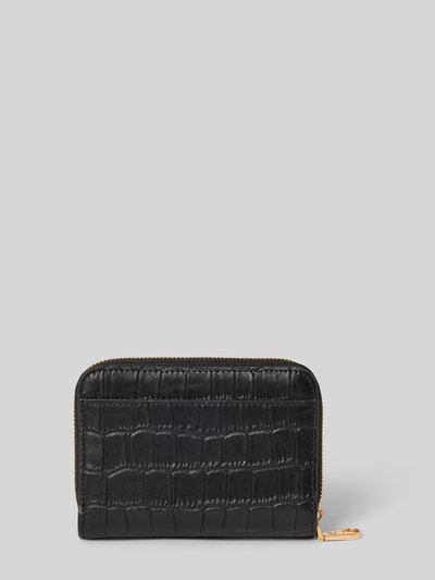 CK Calvin Klein Portemonnee van echt kalfsleer, model 'Croc' Zwart - 2