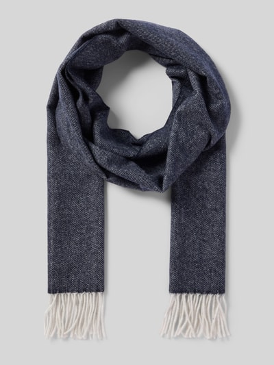 SALMONE Schal aus reinem Kaschmir Marine 1