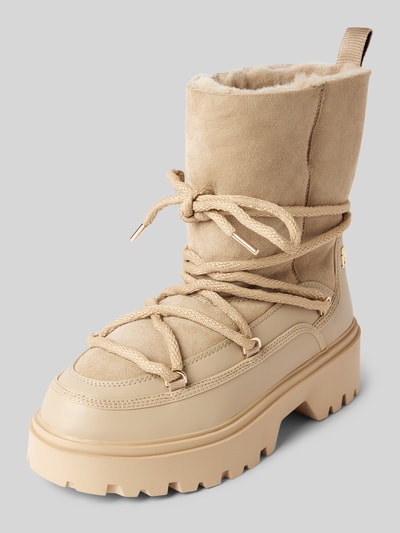 Tommy Hilfiger Schnürstiefel mit Label-Detail Beige 1