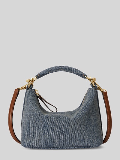 Lauren Ralph Lauren Henkeltasche aus Denim mit Lederriemen Blau 1