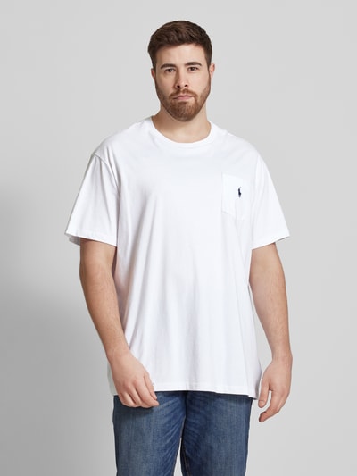 Polo Ralph Lauren Big & Tall T-shirt PLUS SIZE z kieszenią na piersi Biały 4