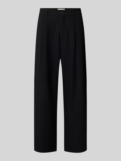 Casual Friday Relaxed Wide Fit Bundfaltenhose Modell 'ASKE' Black 1
