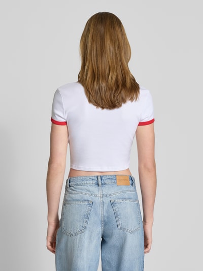 Review T-shirt krótki z nadrukiem z logo Biały 5