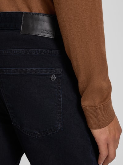 BOSS Orange Slim Fit Jeans aus Baumwoll-Mix Modell 'DELAWARE' Dunkelblau 3