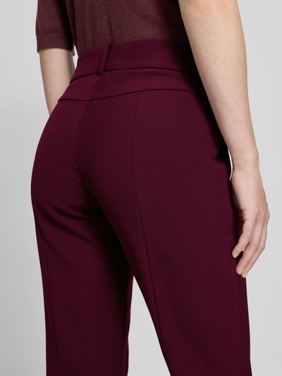 Cambio Spodnie materiałowe o skróconym kroju model ‘FARAH’ Śliwkowy 3