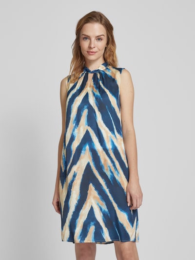 More & More Knielange jurk met all-over print Marineblauw - 4