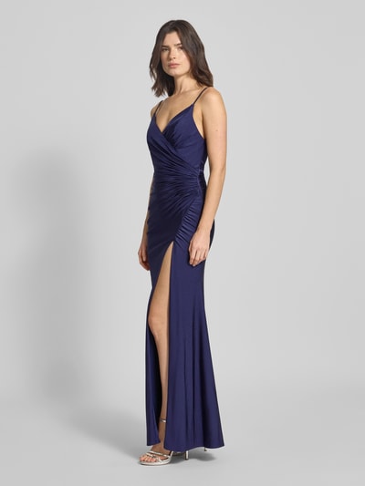 Mascara Abendkleid mit Raffungen Dunkelblau 1
