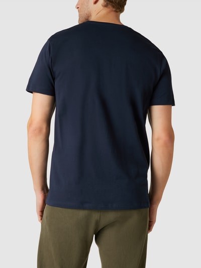 SELECTED HOMME T-shirt met labeldetail, model 'ASPEN' Marineblauw - 5